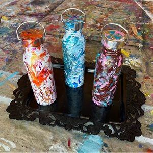 Painted water bottles - Nicole Royer Art
